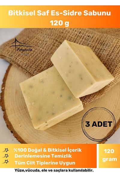 Fernanda Luxury 100% Natural Esser Sidre Soap Hand-Face Hair Body Skin 120g 3 Pieces