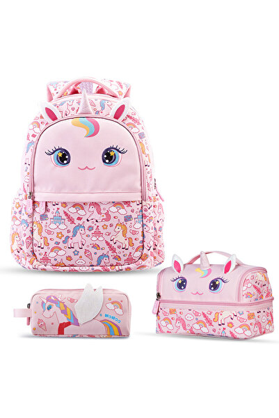 Nohoo حقيبة مدرسية للأطفال مقاس 16 بوصة مع حقيبة غداء وحافظة أقلام (مجموعة من...