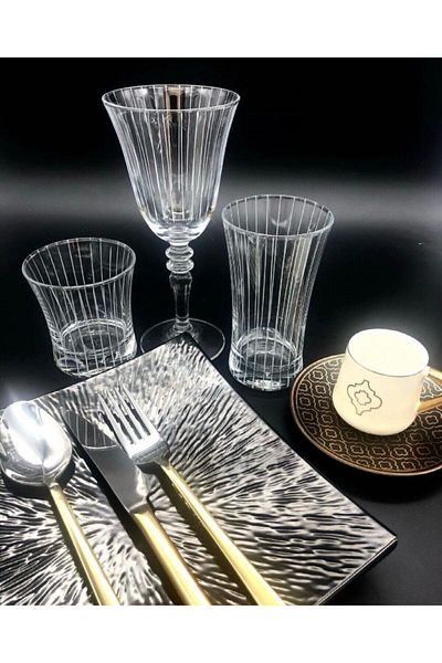 Paşabahçe Luxury 6-Person 18-Piece Goblet Water Cup Set