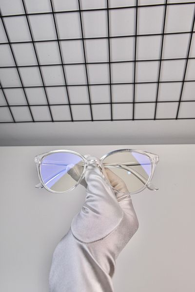LOOKUP NEW Bone Cat Eye Transparent Women's Unisex Blue Light Protection Screen Goggle Glasses