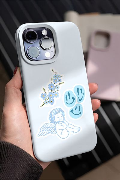 AR Sticker Vsco Blue - مجموعة ملصقات الكمبيوتر المحمول والكمبيوتر المحمول رقم 9