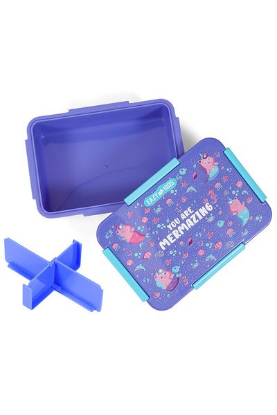 Eazy Kids Eazy Kids 1 / 2 / 3 / 4 Compartment Convertible Bento Lunch Box Mermaid - Purple 850ml
