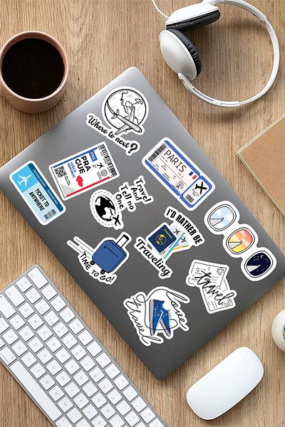 AR Sticker مجموعة وجه مكونة من 6 قطع - للكمبيوتر المحمول والكمبيوتر المحمول والكمبيوتر اللوحي