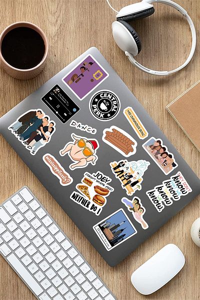 AR Sticker Set de autocolante pentru laptop, notebook, tabletă, model Friends 16