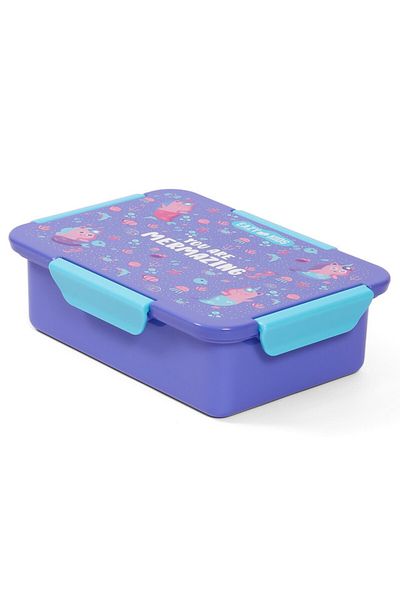 Eazy Kids Eazy Kids 1 / 2 / 3 / 4 Compartment Convertible Bento Lunch Box Mermaid - Purple 850ml
