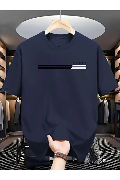 Karatopak Tricou oversize unisex cu decolteu rotund cu imprimeu Paris