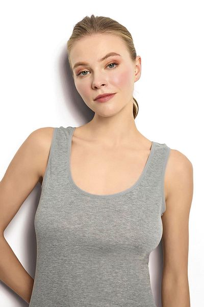Jiber 584 Women's Rib Fabric Cotton Thick Straps Undershirt