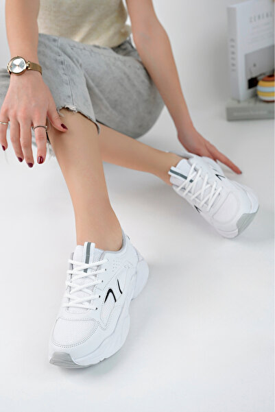 McDark White White Women's Sneakers - Ultra Light Sole Shoes
