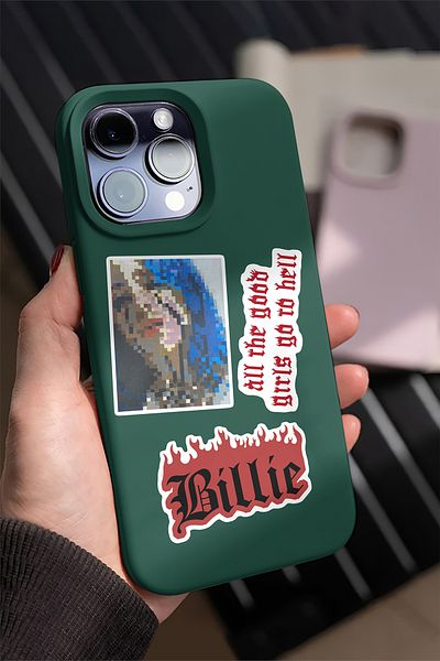 AR Sticker Set de autocolante Billie Eilish din 5 piese pentru laptop, notebook, tabletă