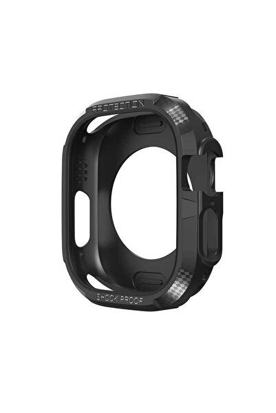 Techaks Watch Ultra 49mm Silicone Tpu Case Protector Watch Gard 17 Tchs - Black