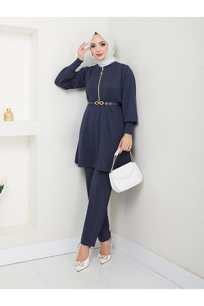 Moda Krash بدلة مودال تريند مع تفاصيل سحاب وحزام