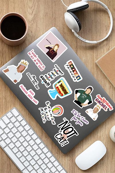 AR Sticker Set de autocolante pentru laptop, notebook, tabletă, prieteni nr. 19