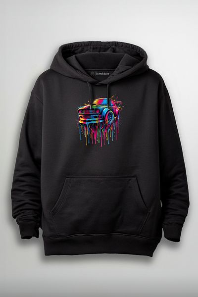 Merch&ice Унисекс суитшърт с цветен принт на спортни коли