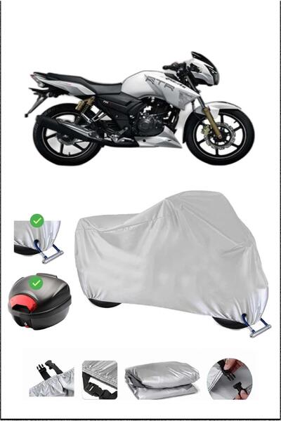 Breen Tvs Apachertr180 Rear Bag Lock Compatible Waterproof Motorcycle Canvas-...