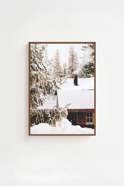Artavessa Комплект за картини с кафява рамка от истинско дърво - Модел 30
