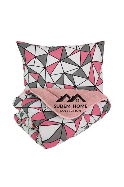 Sudem Home Collection Single Personality Single Sided Plush Welsoft Quilt and Pillow Cover Fleece Fluffy Marble