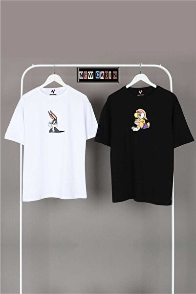 YOHO SPORT Новий сезон унісекс чорно-білі оверсайз комбінації з 2 футболок