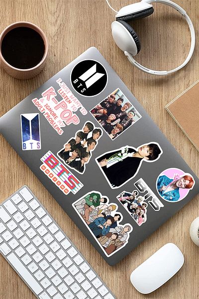 AR Sticker Set de autocolante pentru tabletă pentru laptop K-Pop BTS 3