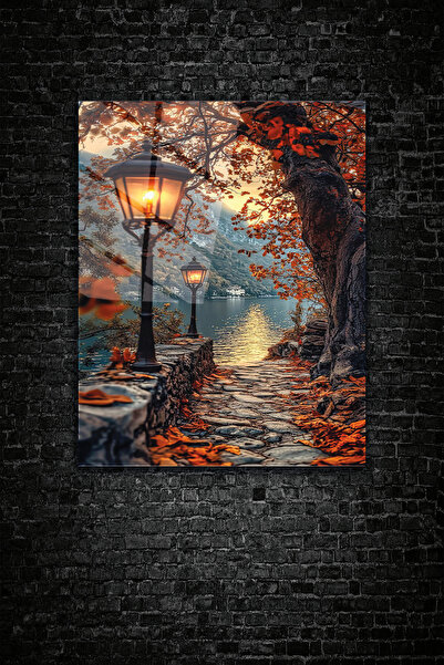 4 mm Tempered Tempered Tempered Glass Painting with Multicolor Autumn Landscape Pattern