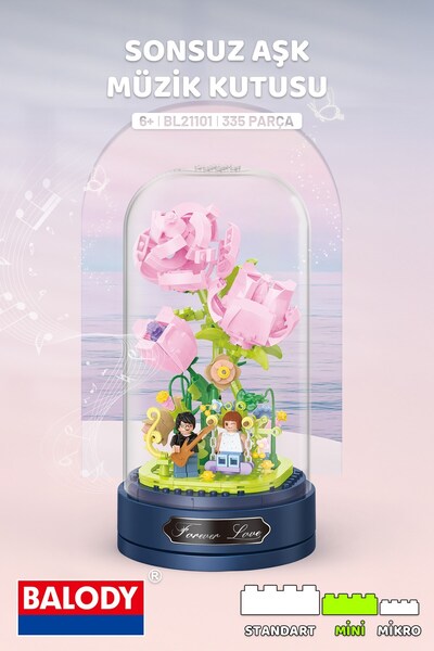 balody Sonsuz Aşk Müzik Kutusu (BL21101) – Mini Blok Yapı Oyuncakları Seti