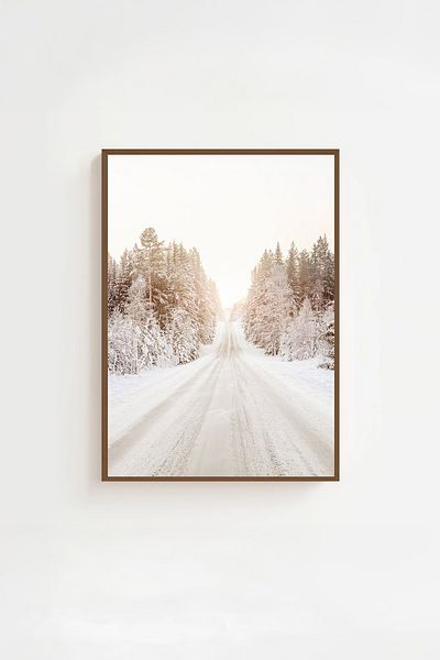 Artavessa Комплект за картини с кафява рамка от истинско дърво - Модел 31