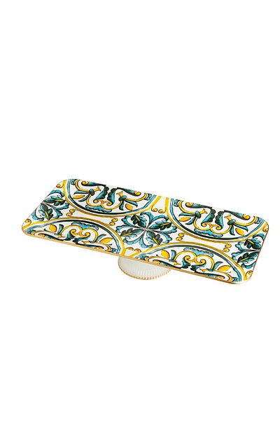 HIC Rectangle Glass cake dish with base size 32 cm