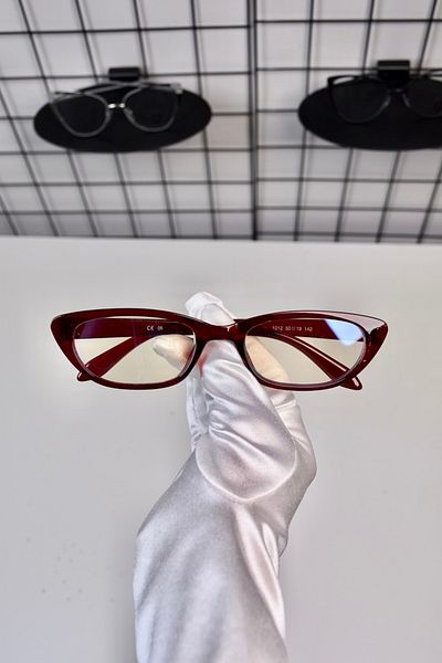 LOOKUP Blue Optical Glasses - Light Protection, Glass Changeable + Case + Cloth Gift Vintage