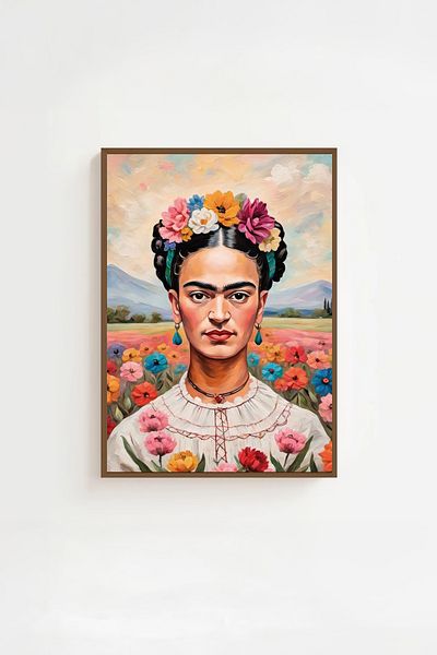 Artavessa Комплект за картини с кафява рамка от истинско дърво - Модел 9
