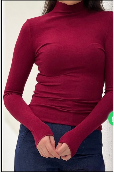 KAROL Dik yaka uzun kol bluz