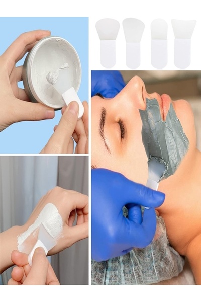 Arzu Güzel Cosmetics 4 Adet Farklı Başlıklı Mini Silikon Set Maske, Vücut Los...
