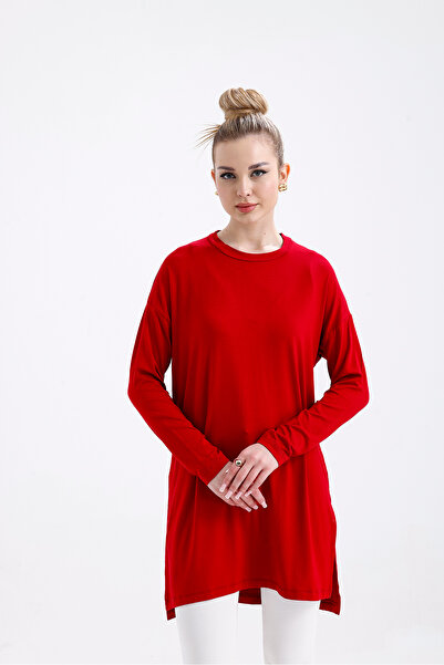 mermaya Premium Quality, Dark Red, Combed Cotton Tunic.