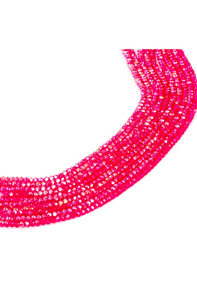 yfhobi 1 Dizi (130-135 Adet)- 3 mm Yassı Kristal Cam Boncuk Dizisi Şeffaf Jan...