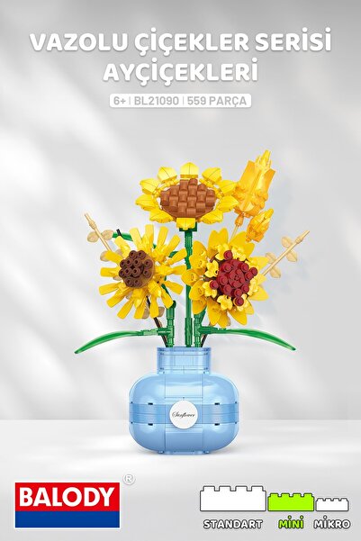 balody Vase Flowers Series – Sunflowers (Bl21090) – Mini Block Building Toys Set