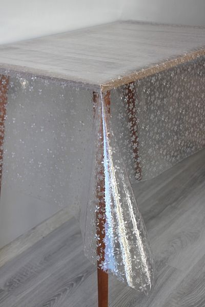 DDHOME 0.18 Thick Transparent Pattern Static Erasable Tablecloth - Miniflower 0014