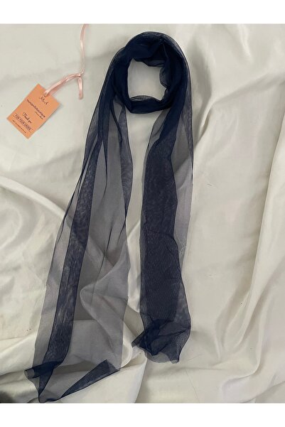 Nurcanilirboutique Lacivert tül fular