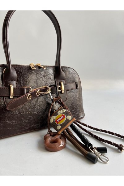 Mia Collection Carlos Model El Ve Kadın Omuz Çantası Acı Kahve ( Charm Dahil Değildir )