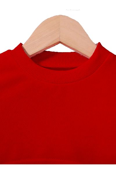 MODA Girl'S, Crop Tracksuit, Cotton, Special and Domestic Production, Red