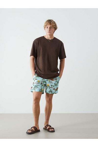 LC Waikiki Nou sezon, lungime scurtă, cu model pentru bărbați, sorturi marine - S5CI31Z8