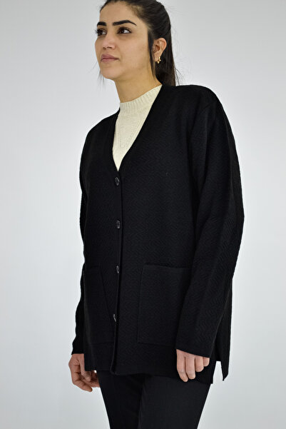 Tuğra V-Neck Short Knitwear Cardigan