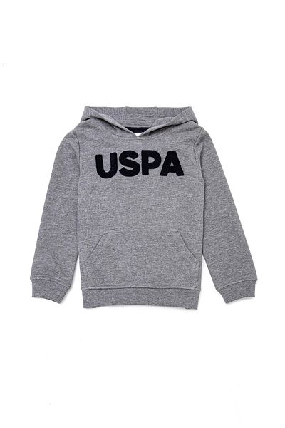 U.S. Polo Assn. Boys' Gray Melange Basic Sweatshirt