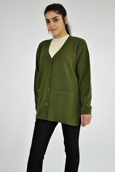 Tuğra V-Neck Short Knitwear Cardigan