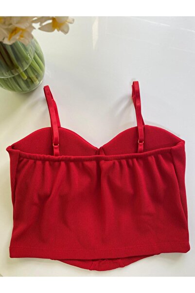 MetuCA Red Rope Strap Crop Bustier - Women