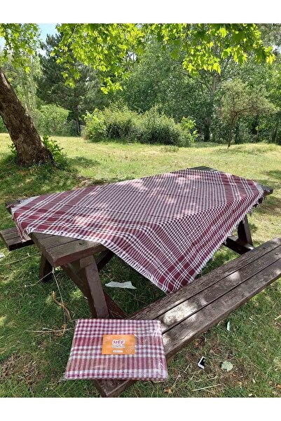 Mef Collection Claret Red Tableware Cloth - Table and Picnic Cover 150X150 Cm, Set of 2