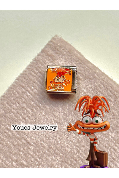 YOUES JEWELRY تيرسي دايز للجنسين سحر إيطالي للوجه المقلوب والقلق والقلق قطعة واحدة من الفولاذ المقاوم للصدأ ملحق ساحر 9 مم