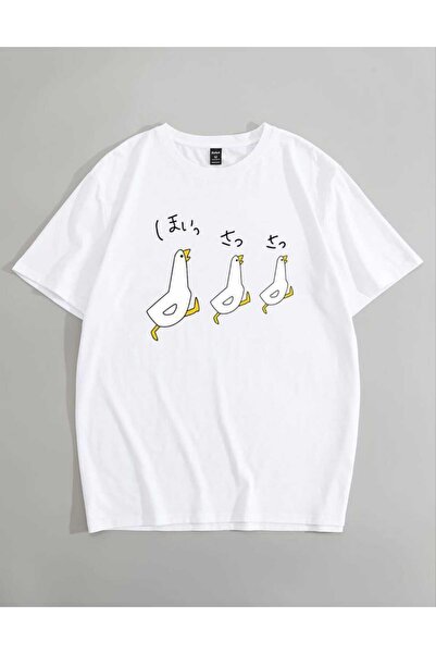 WOODROFFE Унисекс комплект от 3 големи тениски с щампа на патица за гадже