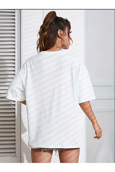 WOODROFFE Mărimea 5 Tricou cu model leopard imprimat oversize loose boyfriend