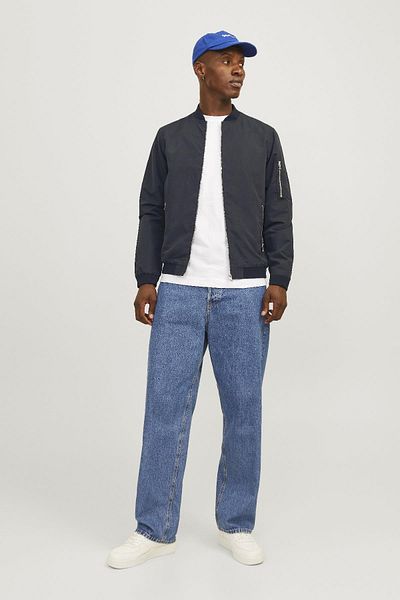 Jack & Jones Ανδρικό παλτό κολεγιακό γιακά 63412165203 Μαύρο