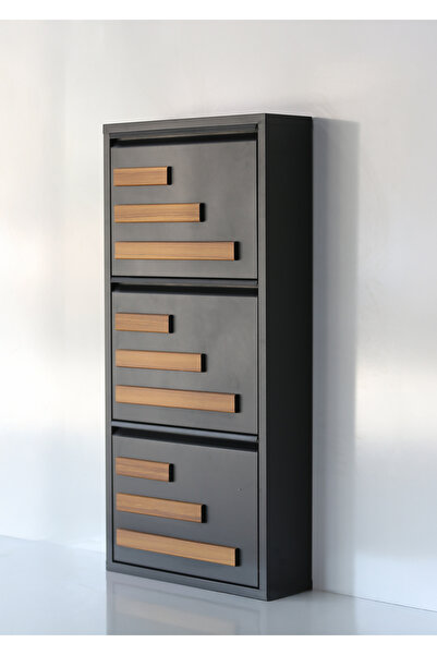 Formet 3 RAFLI MDF DEKORLU METAL AYAKKABILIK