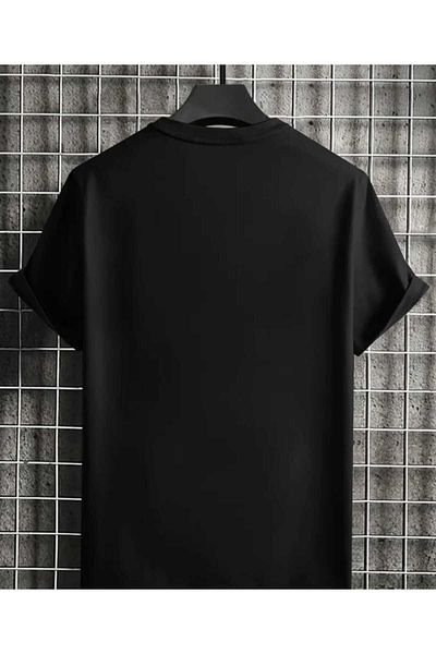 WOODROFFE Ανδρικό μπλουζάκι με στάμπα βουνού Oversize Casual Boyfriend