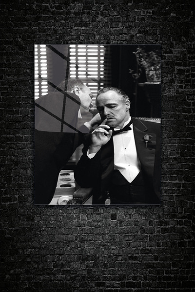 Black The Godfather, 4 mm Tempered Tempered Glass Painting